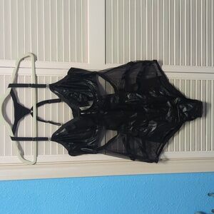 Torrid Black Mesh Cutout Bodysuit